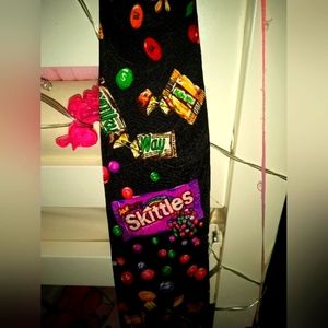 Fun mens black candy tie
